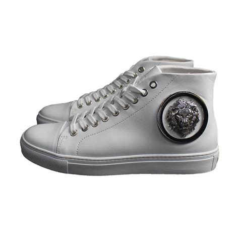 versace jeans white high tops|Versace high top vintage sneaker.